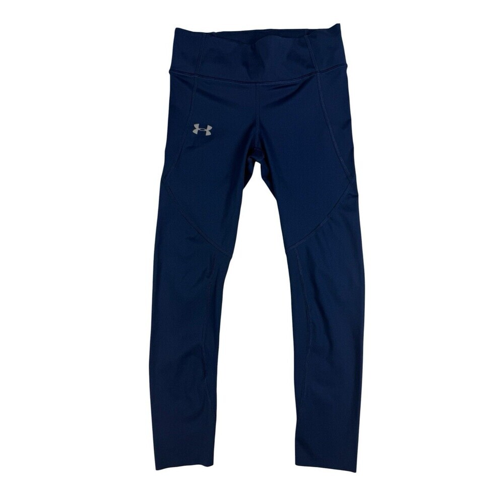 Under Armour HeatGear Compression Leggings Navy High Rise SpeedPocket Women’s S - Picture 7 of 9